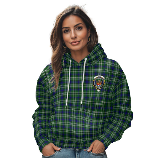 Clan Mow Tartan Women Hoodie Crest And Plaid Basic Style