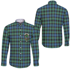 Clan Mowat Tartan Long Sleeve Button Shirt Crest And Plaid Basic Style