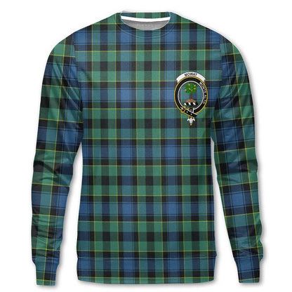 Clan Mowat Tartan Men Sweatshirt Crest And Plaid Basic Style