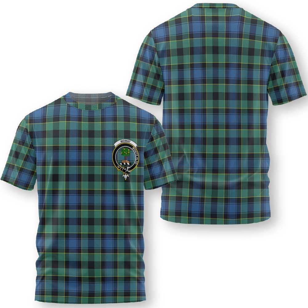 Clan Mowat Tartan Men T Shirt Crest And Plaid Basic Style