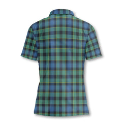 Clan Mowat Tartan Women Polo Shirt Crest And Plaid Basic Style