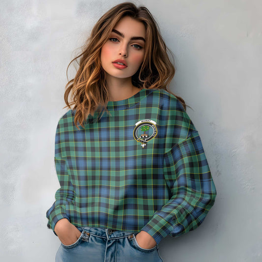 Clan Mowat Tartan Women Sweatshirt Crest And Plaid Basic Style