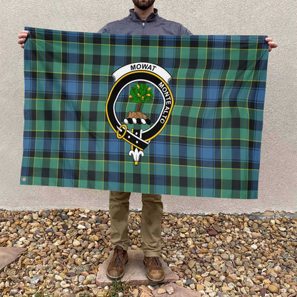 Clan Mowat Of Inglistoun Tartan Flag 1 Crest And Plaid Basic Style Tartan House Flag Crest And Plaid Basic Style