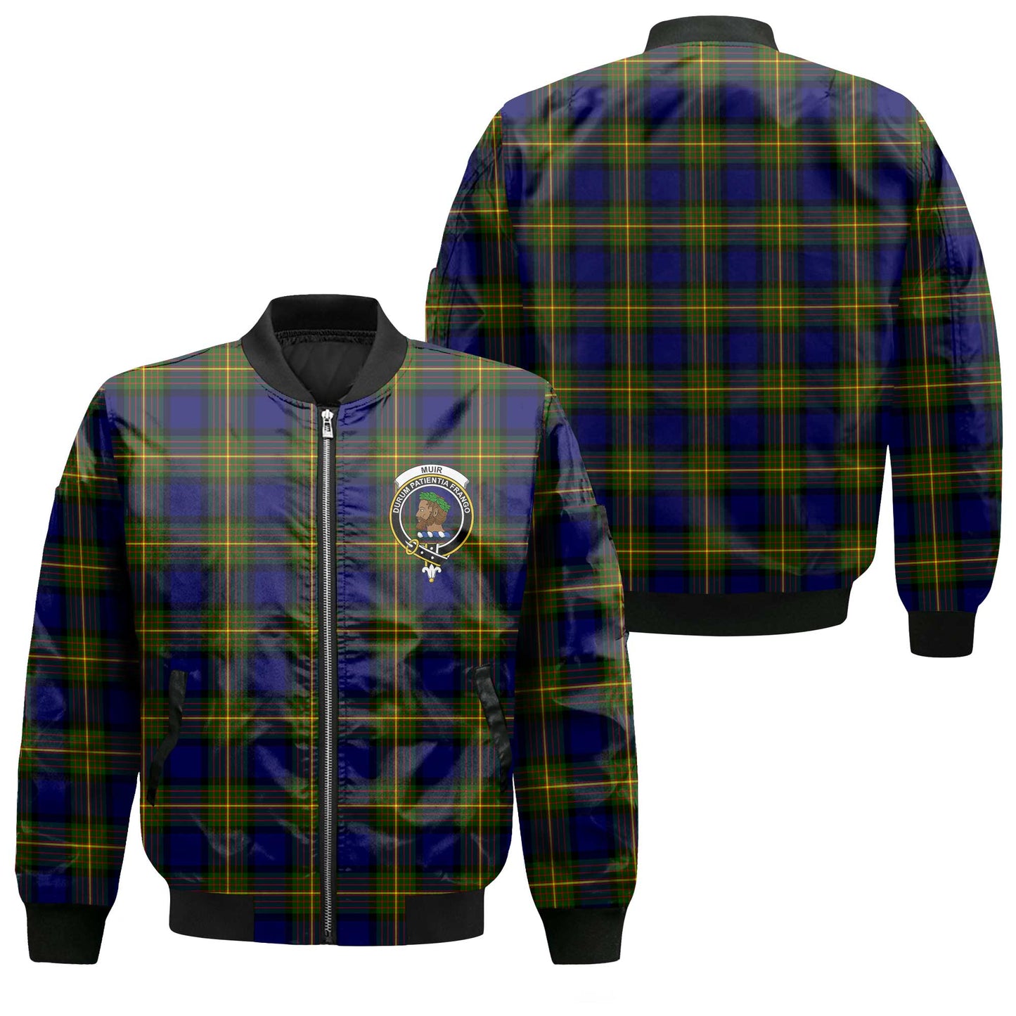 Clan Muir Tartan Men Bomber Jacket Crest And Plaid Basic Style