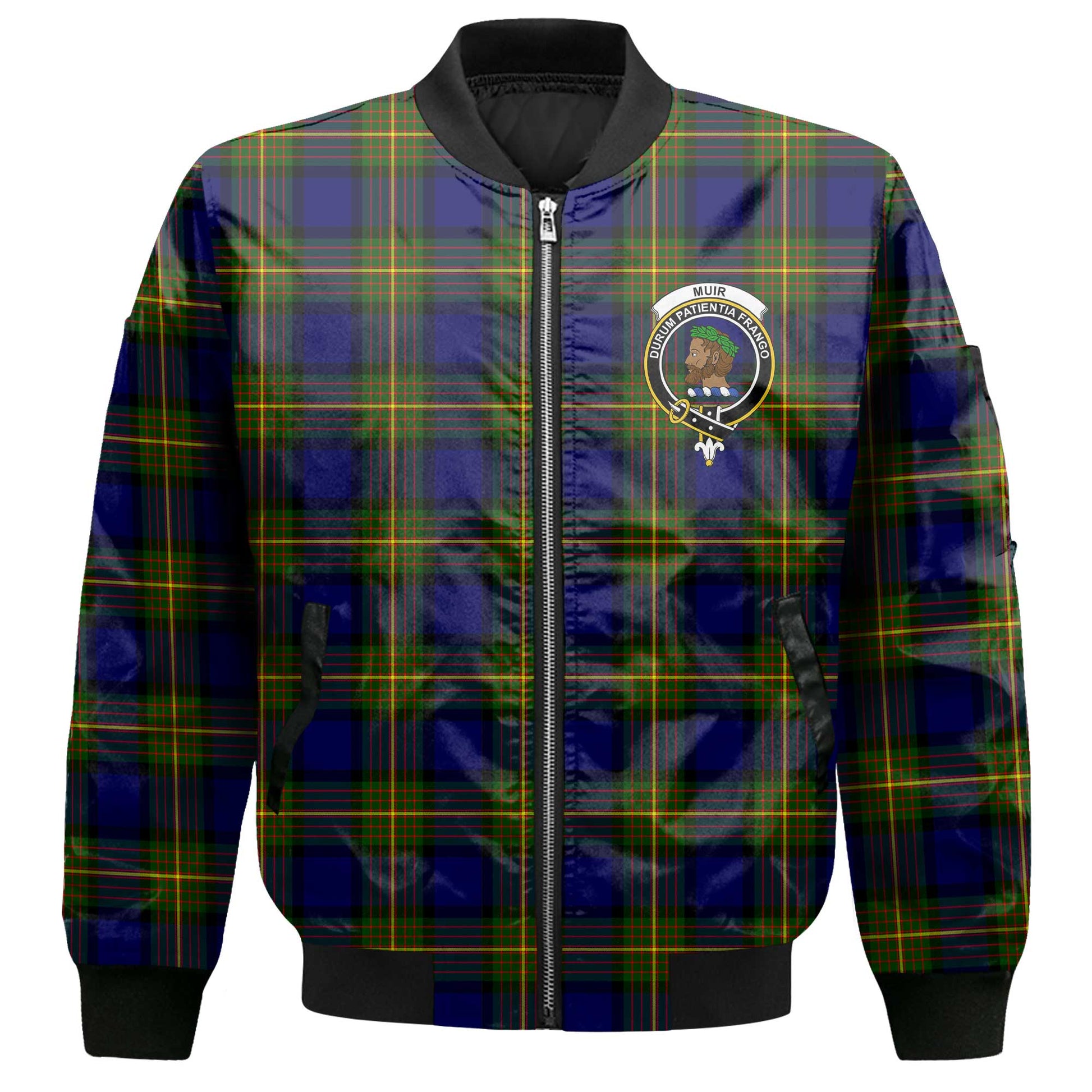 Clan Muir Tartan Men Bomber Jacket Crest And Plaid Basic Style