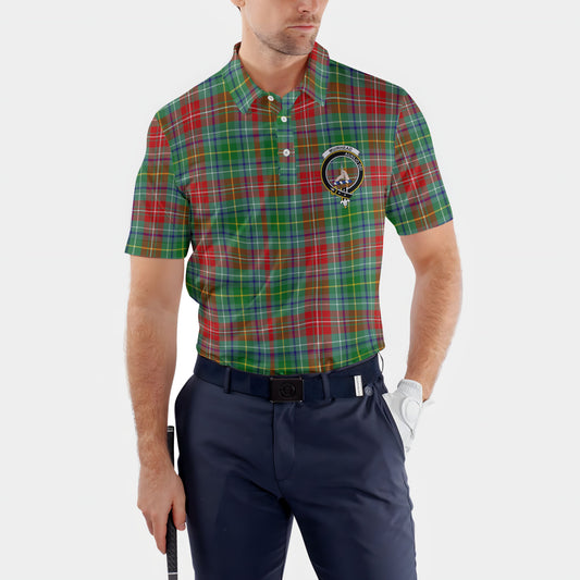 Clan Muirhead Tartan Golf Men Polo Shirt Crest And Plaid Basic Style