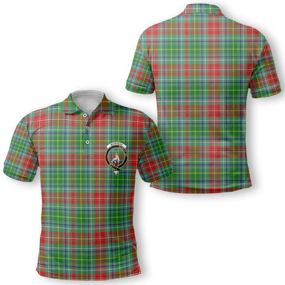 Clan Muirhead Tartan Golf Tartan Men Polo Shirt Crest And Plaid Basic Style