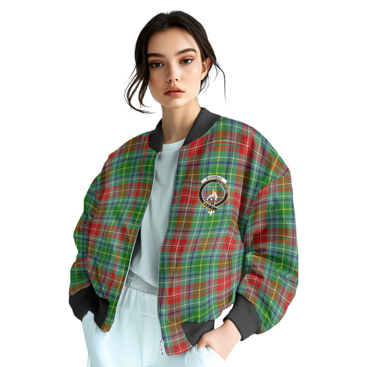 Clan Muirhead Tartan Women Bomber Jacket Crest And Plaid Basic Style