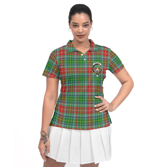 Clan Muirhead Tartan Women Polo Shirt Crest And Plaid Basic Style