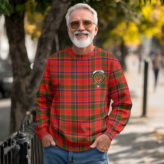 Clan Munro Tartan Men Sweatshirt Crest And Plaid Basic Style