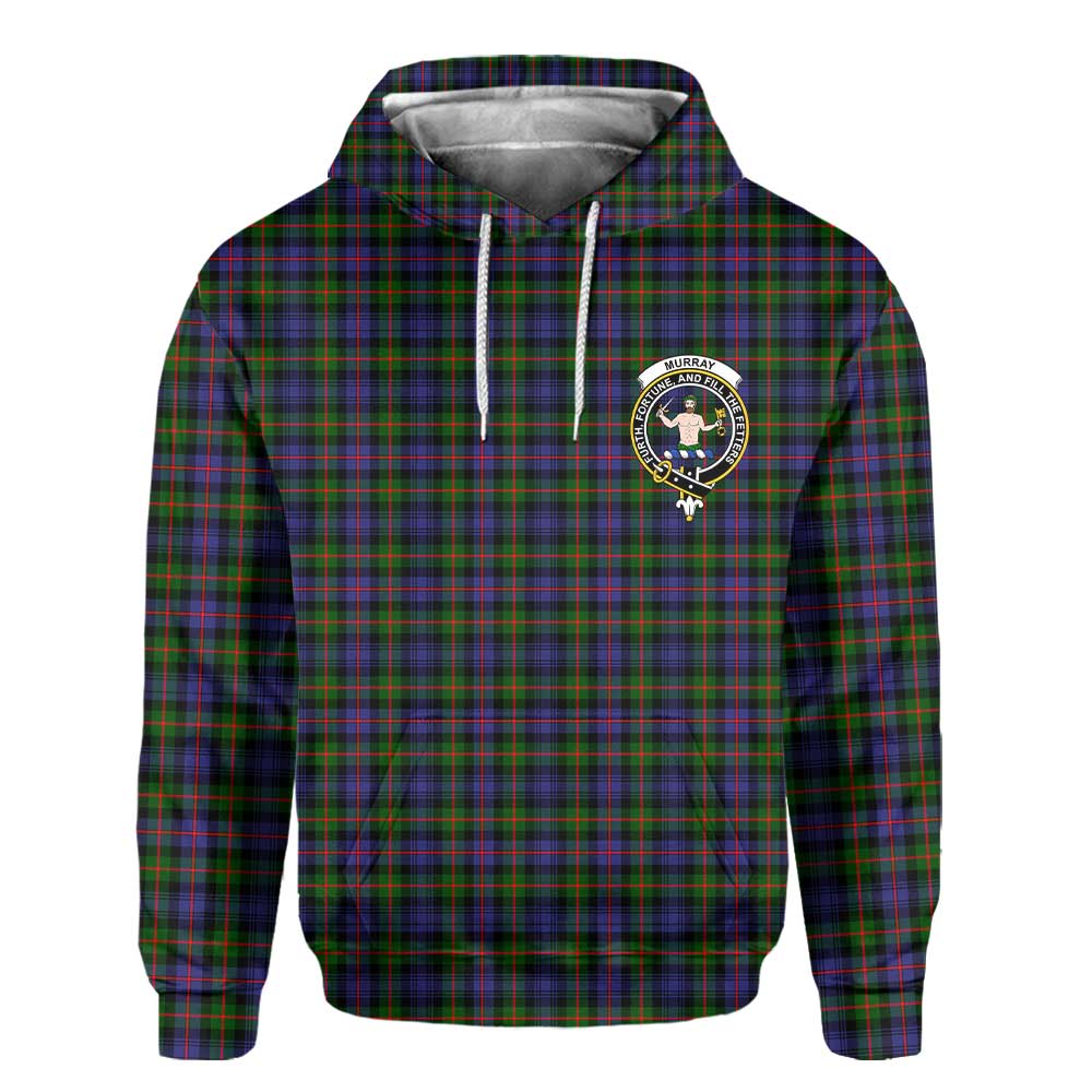 Clan Murray Tartan Men Hoodie Crest And Plaid Basic Style