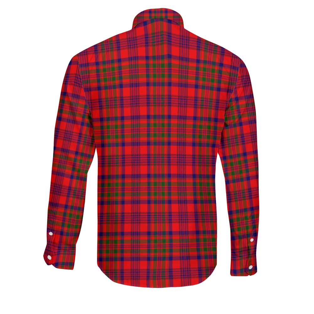 Clan Murray Of Atholl Tartan Long Sleeve Button Shirt Crest And Plaid Basic Style