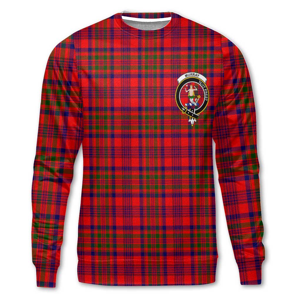 Clan Murray Of Atholl Tartan Men Sweatshirt Crest And Plaid Basic Style