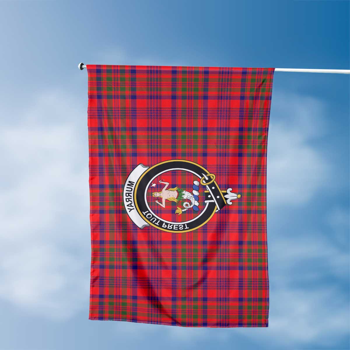 Clan Murray Of Dysart Tartan Flag 1 Crest And Plaid Basic Style Tartan House Flag Crest And Plaid Basic Style