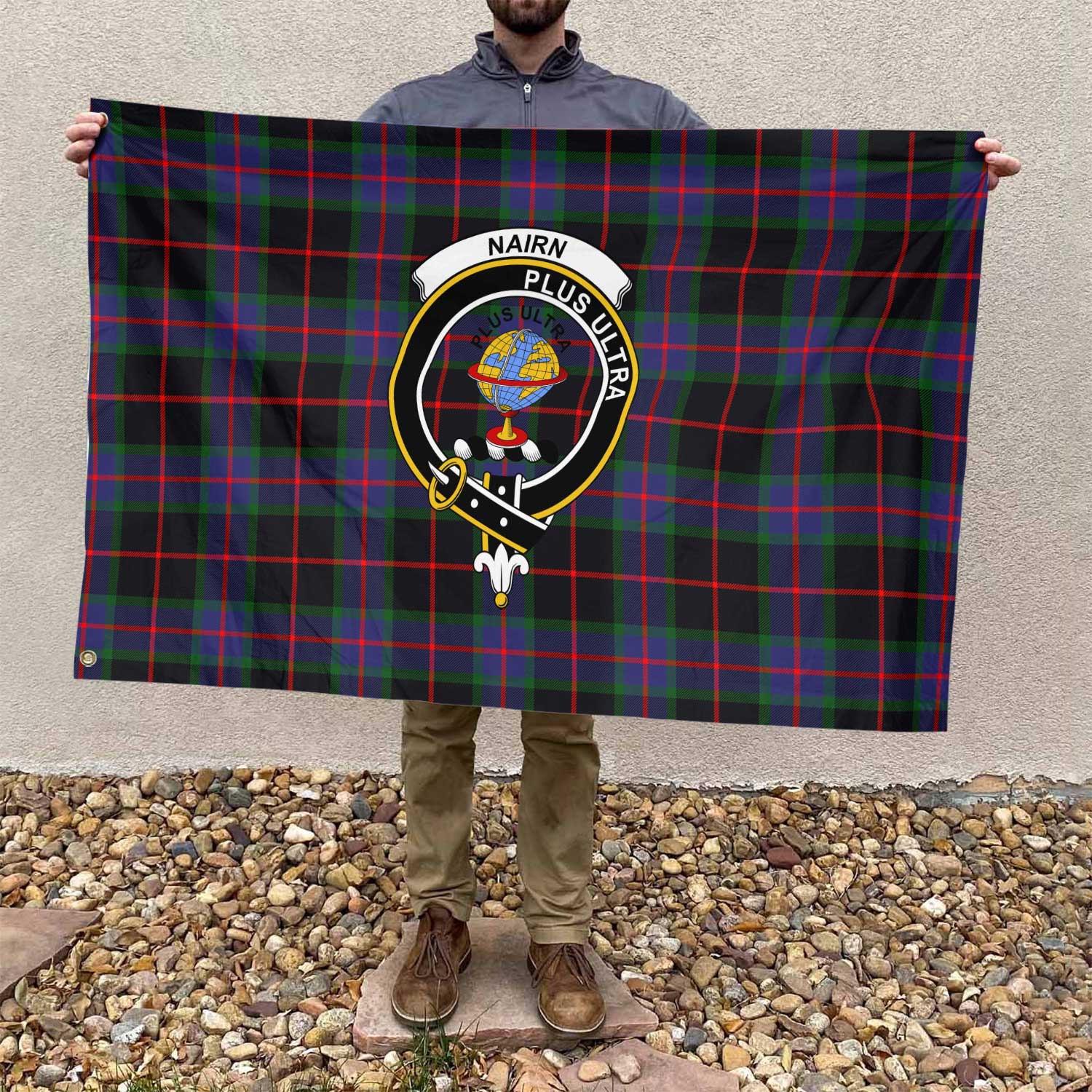 Clan Nairn Tartan Flag Crest And Plaid Basic Style