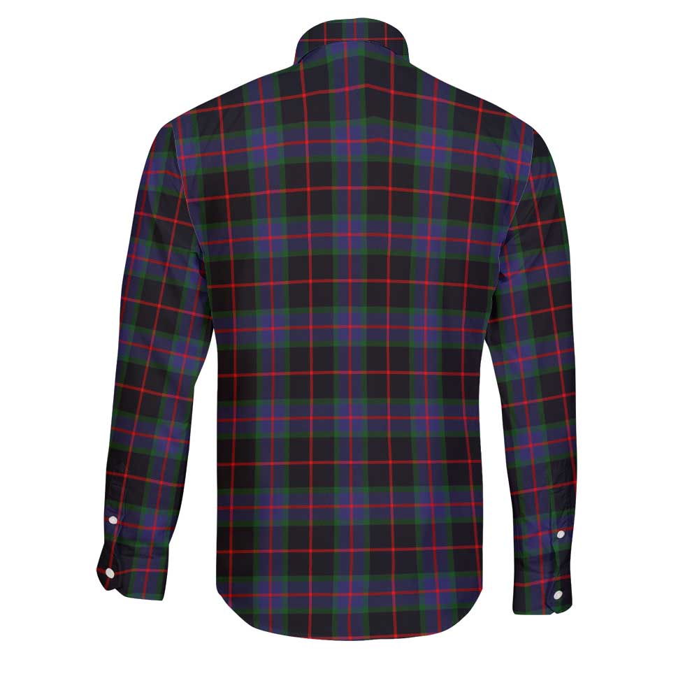 Clan Nairn Tartan Long Sleeve Button Shirt Crest And Plaid Basic Style