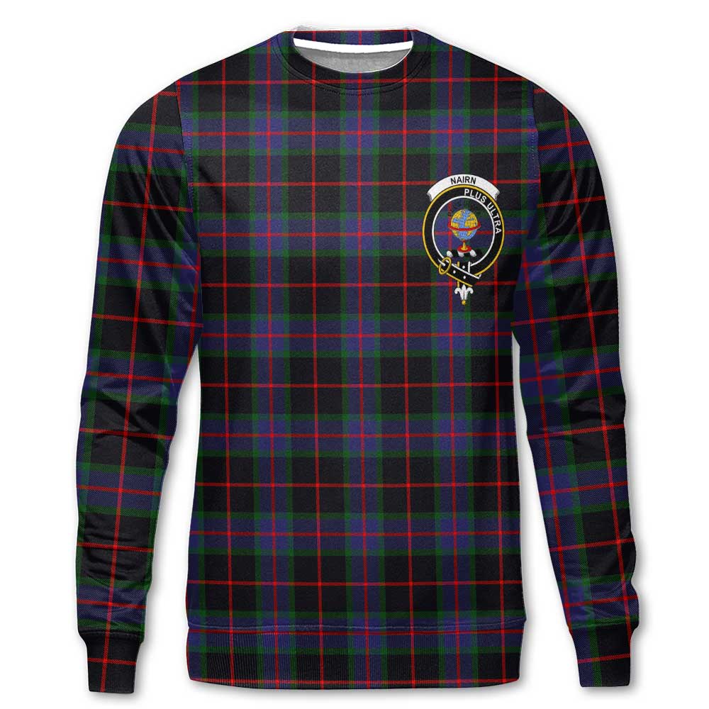 Clan Nairn Tartan Men Sweatshirt Crest And Plaid Basic Style