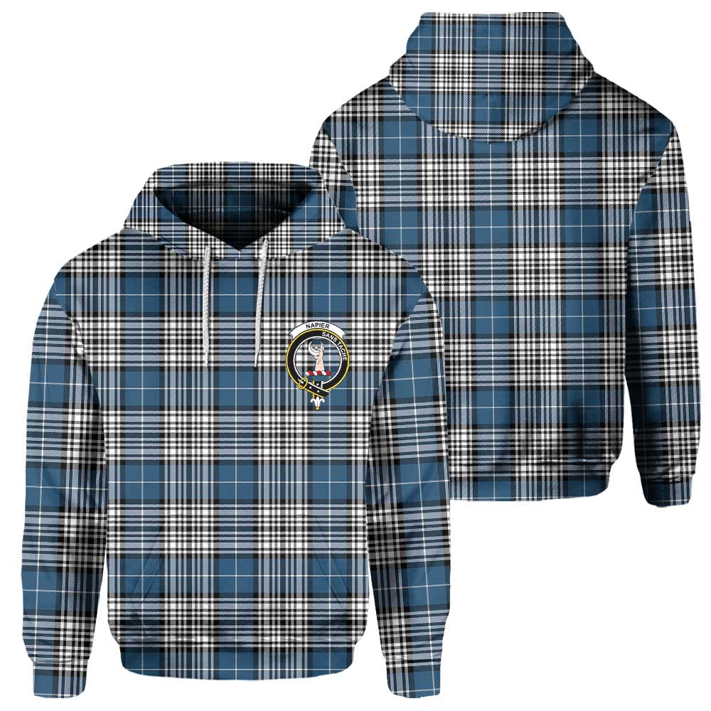 Clan Napier Tartan Men Hoodie Crest And Plaid Basic Style