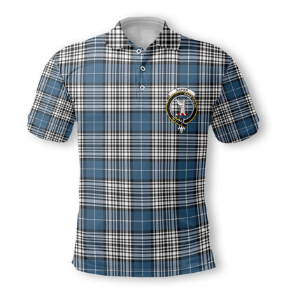 Clan Napier Tartan Men Polo Shirt Crest And Plaid Basic Style