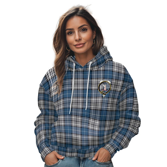 Clan Napier Tartan Women Hoodie Crest And Plaid Basic Style