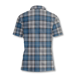 Clan Napier Tartan Women Polo Shirt Crest And Plaid Basic Style