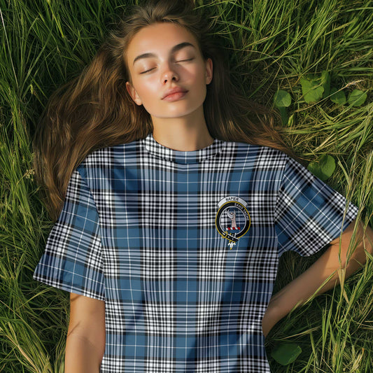 Clan Napier Tartan Women T Shirt Crest And Plaid Basic Style