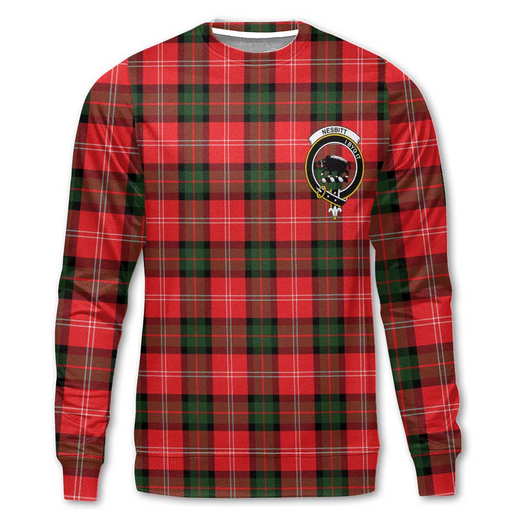 Clan Nesbitt Tartan Men Sweatshirt Crest And Plaid Basic Style