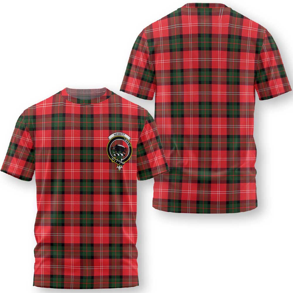 Clan Nesbitt Tartan Men T Shirt Crest And Plaid Basic Style