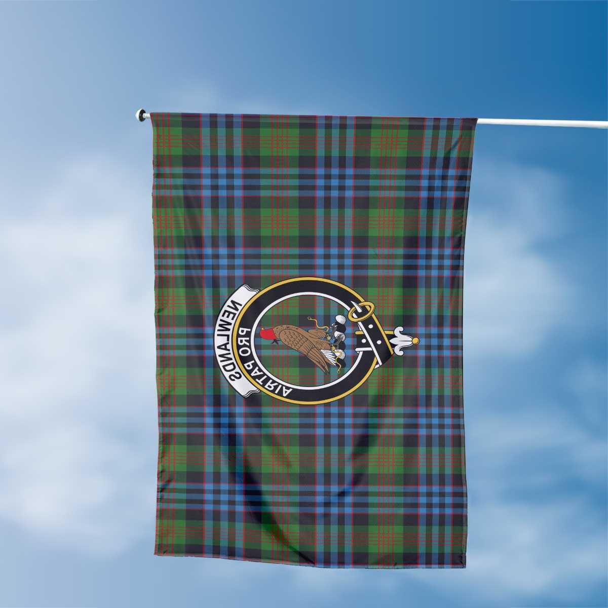 Clan Newlands Tartan Flag 1 Crest And Plaid Basic Style Tartan House Flag Crest And Plaid Basic Style