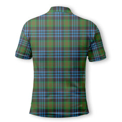 Clan Newlands Tartan Golf Men Polo Shirt Crest And Plaid Basic Style