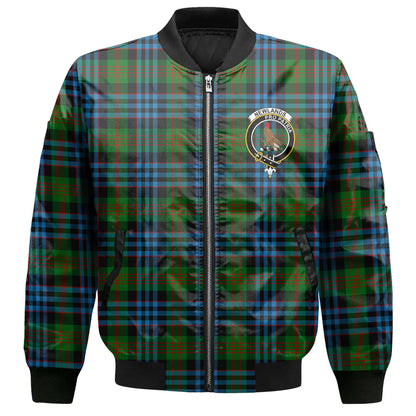 Clan Newlands Tartan Men Bomber Jacket Crest And Plaid Basic Style