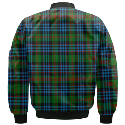 Clan Newlands Tartan Men Bomber Jacket Crest And Plaid Basic Style