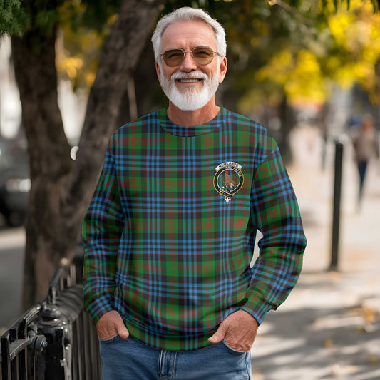 Clan Newlands Tartan Men Sweatshirt Crest And Plaid Basic Style