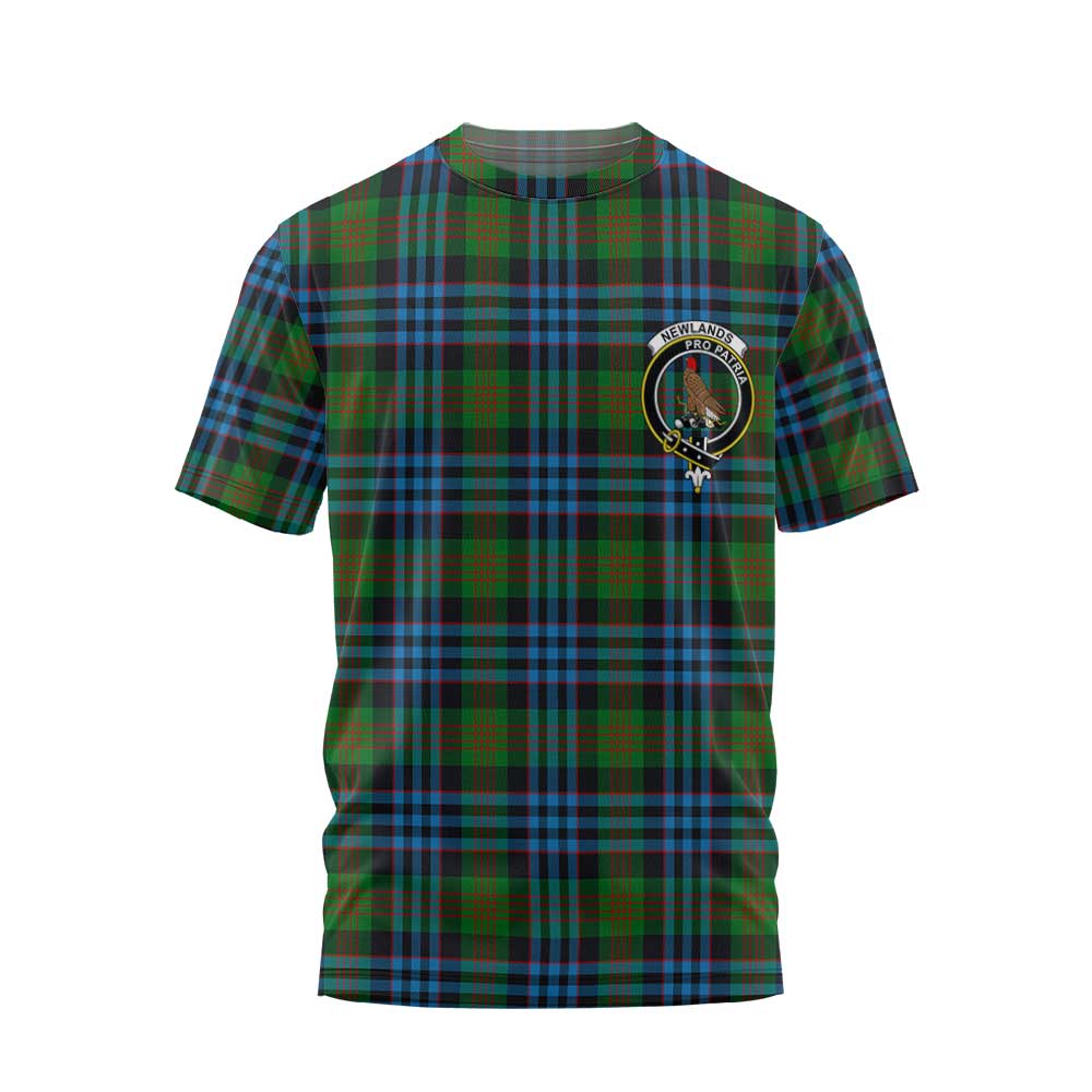 Clan Newlands Tartan Men T Shirt Crest And Plaid Basic Style