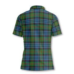 Clan Newlands Tartan Women Polo Shirt Crest And Plaid Basic Style