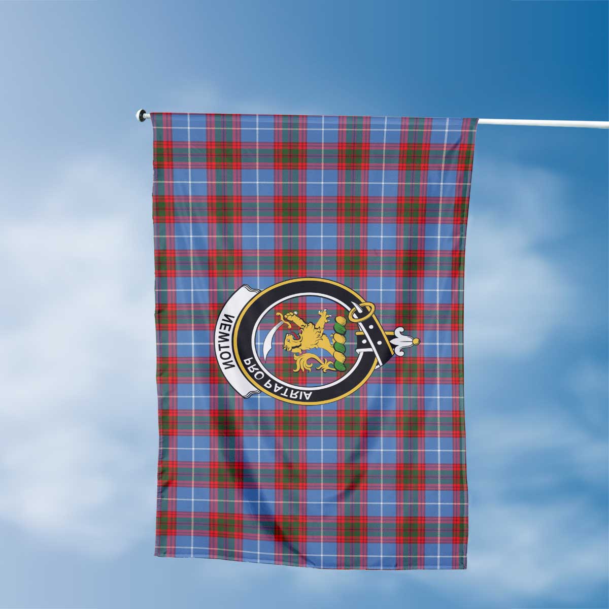 Clan Newton Tartan Flag Crest And Plaid Basic Style