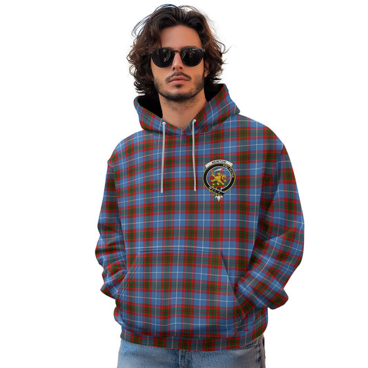 Clan Newton Tartan Men Hoodie Crest And Plaid Basic Style