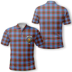 Clan Newton Tartan Men Polo Shirt Crest And Plaid Basic Style