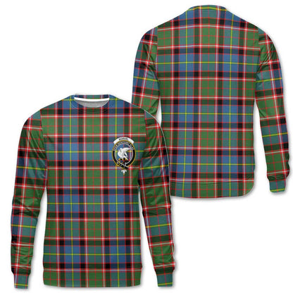 Clan Norvel Tartan Women Sweatshirt Crest And Plaid Basic Style