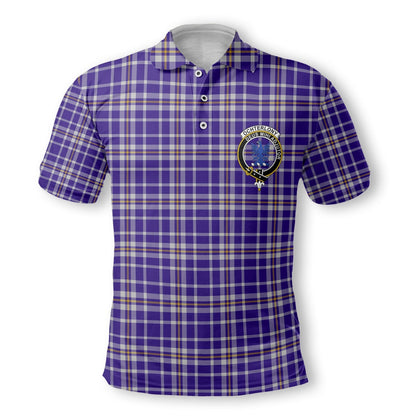 Clan Ochterlony Tartan Golf Tartan Men Polo Shirt Crest And Plaid Basic Style