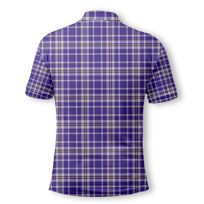 Clan Ochterlony Tartan Golf Tartan Men Polo Shirt Crest And Plaid Basic Style