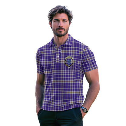 Clan Ochterlony Tartan Golf Men Polo Shirt Crest And Plaid Basic Style