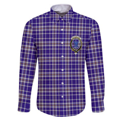 Clan Ochterlony Tartan Long Sleeve Button Shirt Crest And Plaid Basic Style
