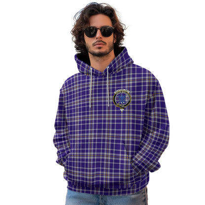 Clan Ochterlony Tartan Men Hoodie Crest And Plaid Basic Style