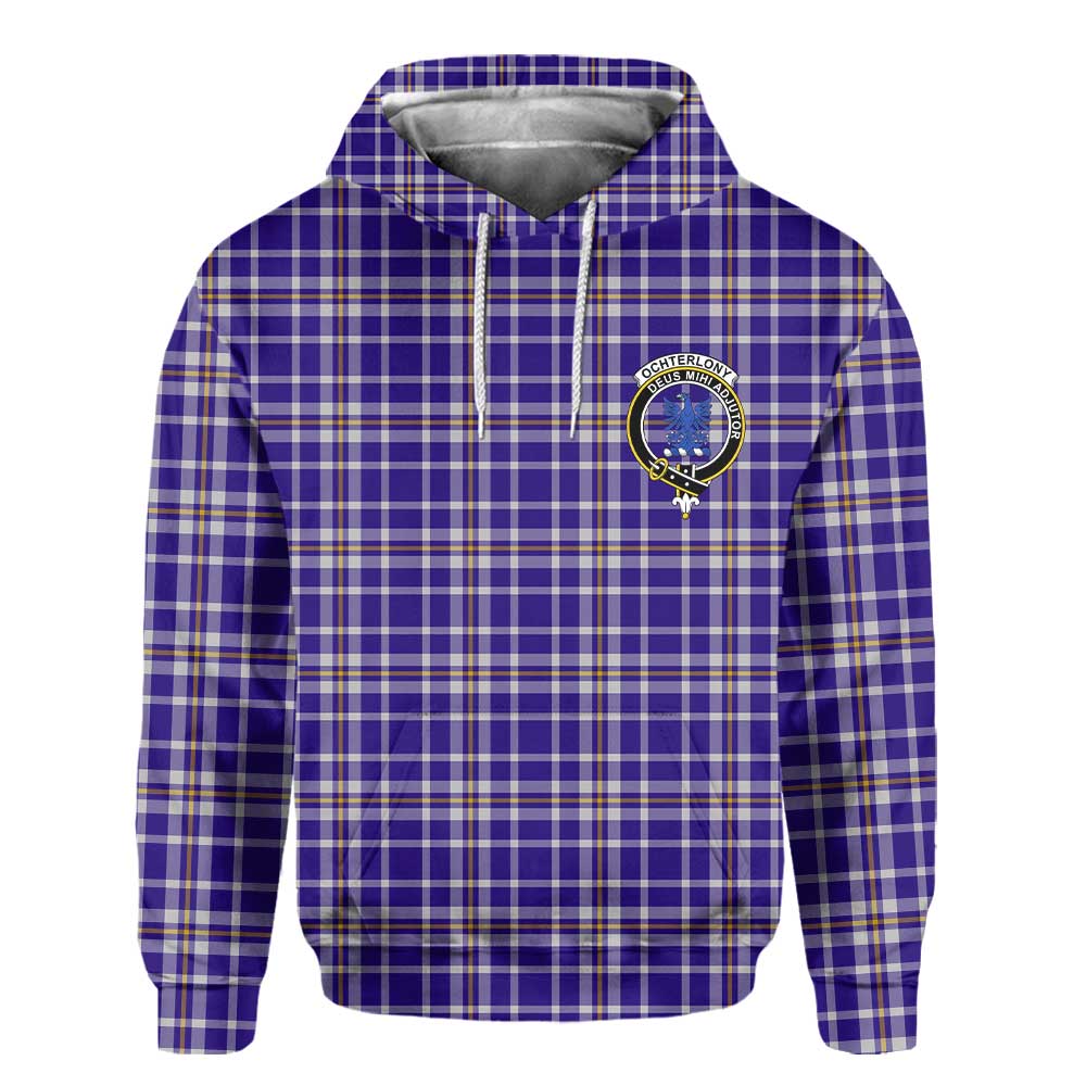 Clan Ochterlony Tartan Men Hoodie Crest And Plaid Basic Style