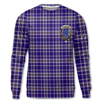 Clan Ochterlony Tartan Men Sweatshirt Crest And Plaid Basic Style