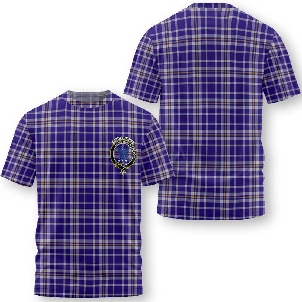 Clan Ochterlony Tartan Men T Shirt Crest And Plaid Basic Style