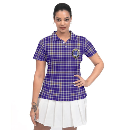 Clan Ochterlony Tartan Women Polo Shirt Crest And Plaid Basic Style