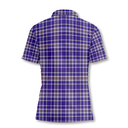 Clan Ochterlony Tartan Women Polo Shirt Crest And Plaid Basic Style