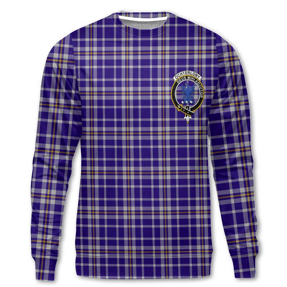 Clan Ochterlony Tartan Women Sweatshirt Crest And Plaid Basic Style